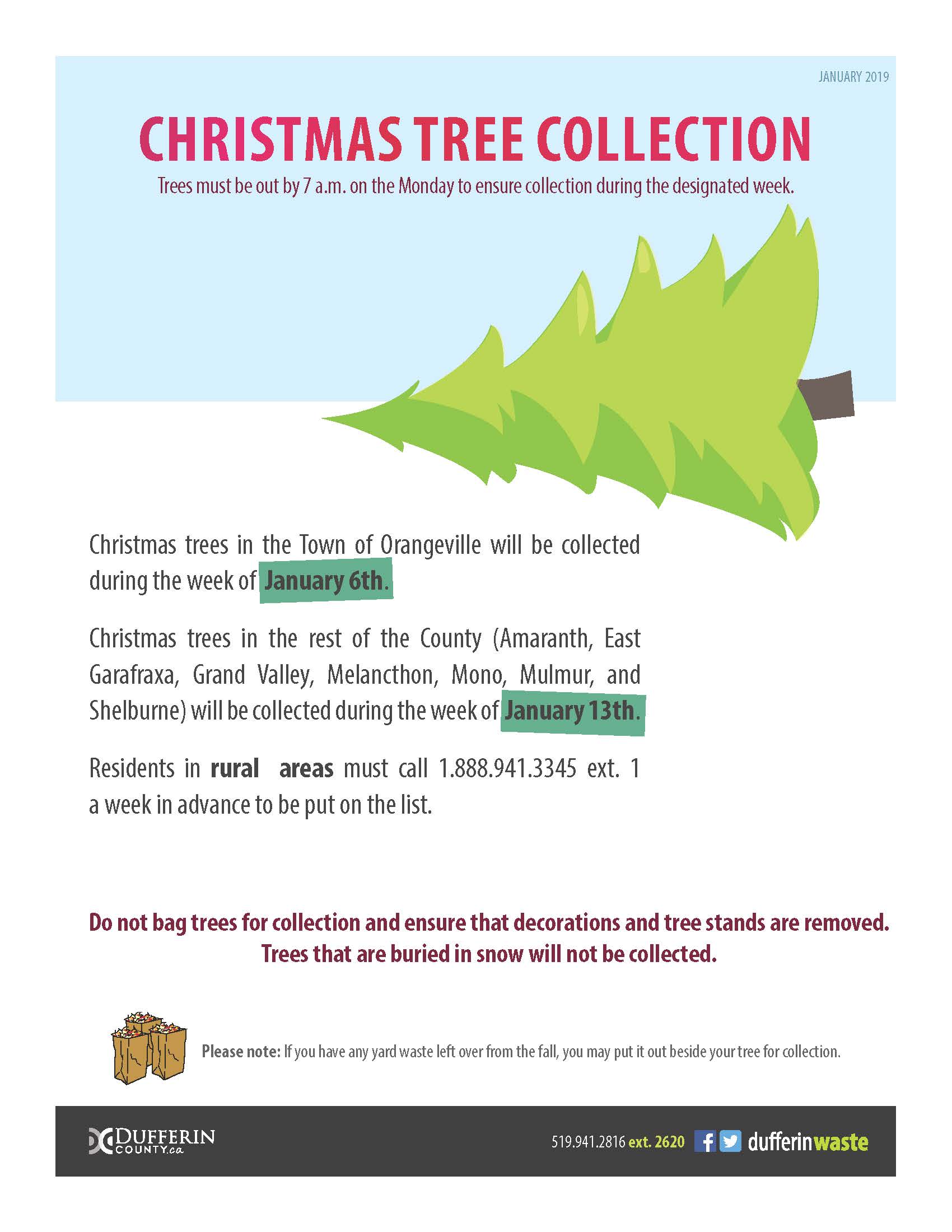  2019 christmas tree poster The Township of Melancthon