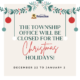 Christmas Holiday Closure