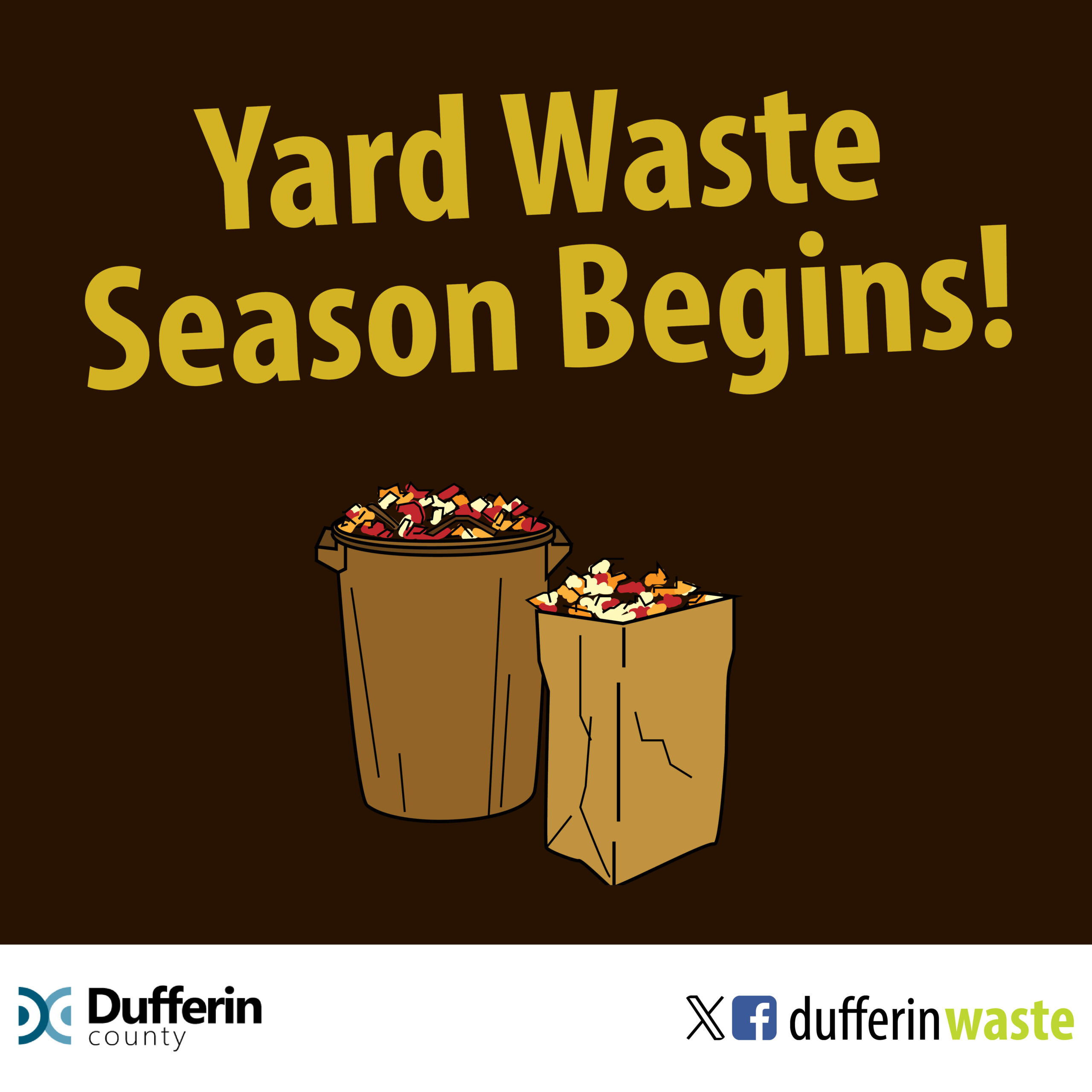 Yard Waste Begins Tile - FB - The Township of Melancthon